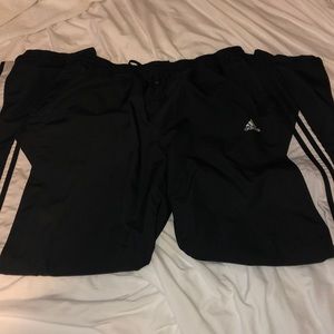 Black adidas wind pants